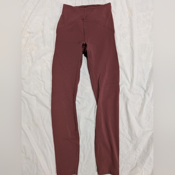 Lululemon Pink Mauve High-Waisted Full Length Leggings‎ Size 2 - Picture 1 of 4